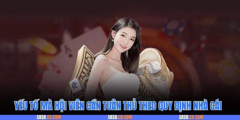 Yếu tố mà hội viên cần tuân thủ theo quy định nhà cái